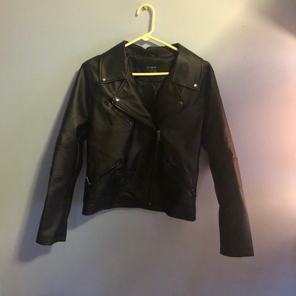 Cotton On Women’s Black Leather Jacket